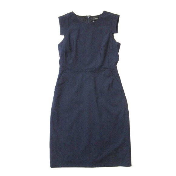 NWT J.Crew 365 Resume Sheath in Navy Blue Italian Stretch Wool Dress 4 $188 - Picture 1 of 5